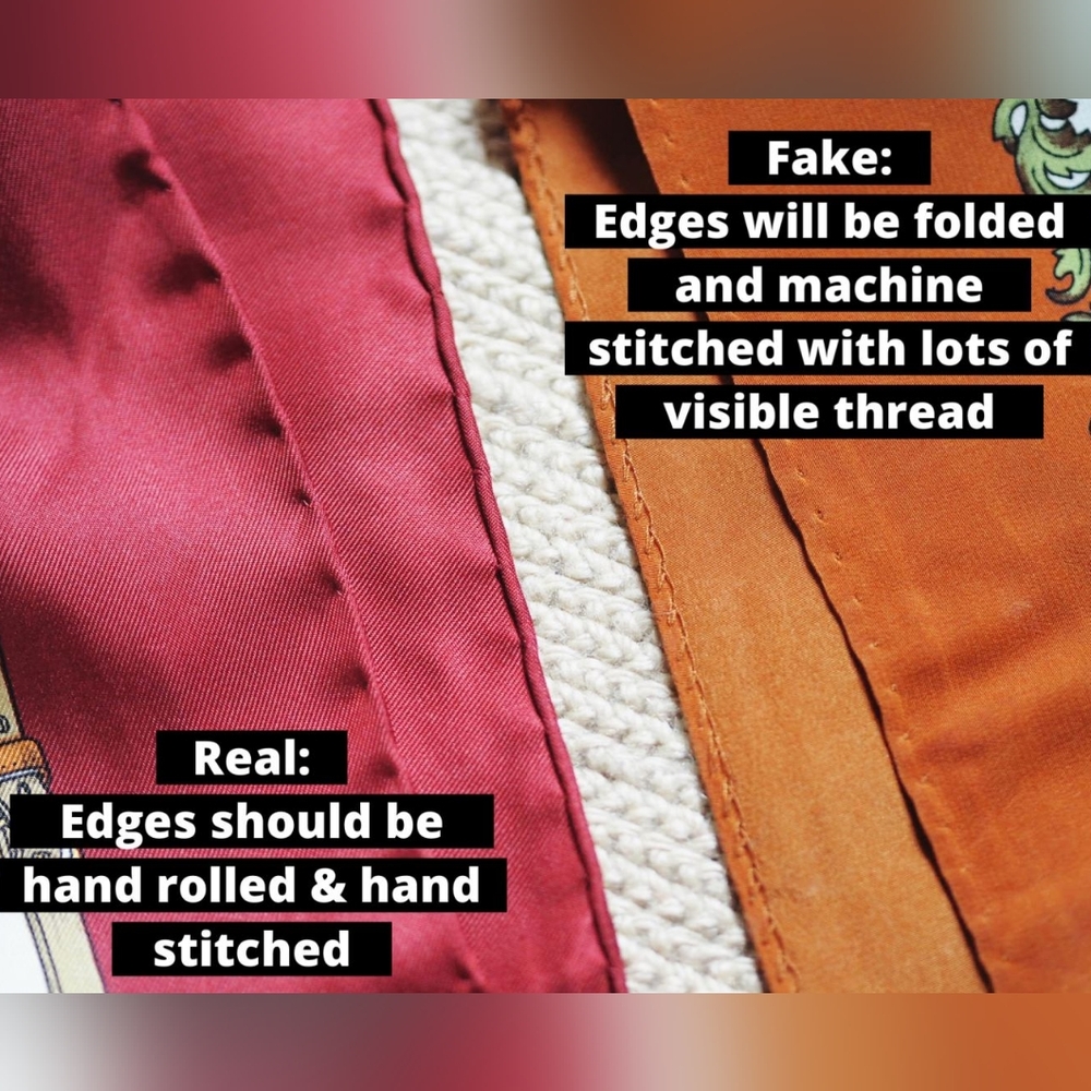 Authentic vs fake luxury scarves